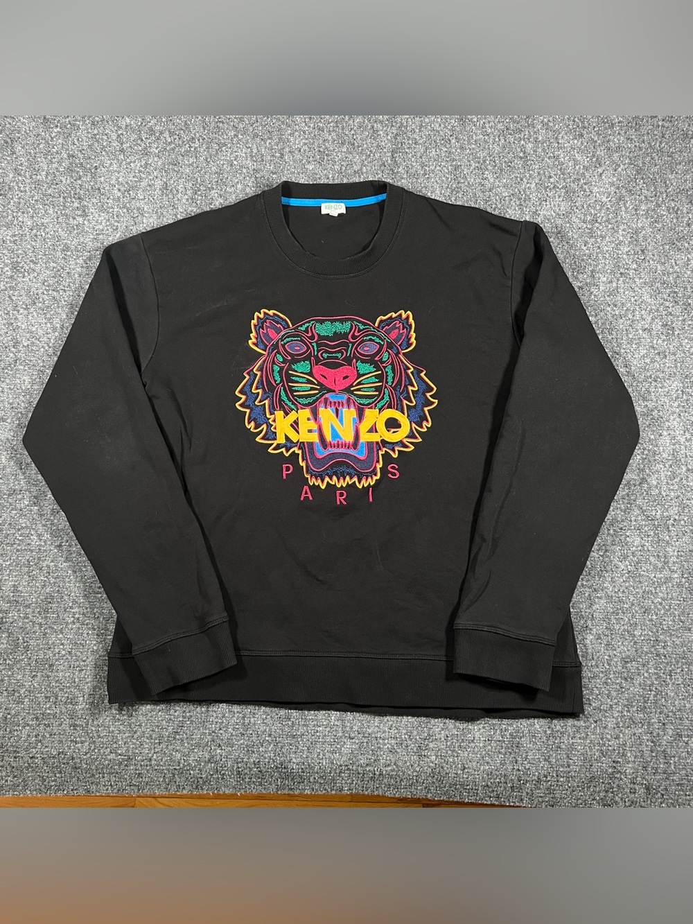 Kenzo Paris Jungle Tiger Crewneck Sweatshirt Mens XXXL 3XL (Fits XL) Embroidered